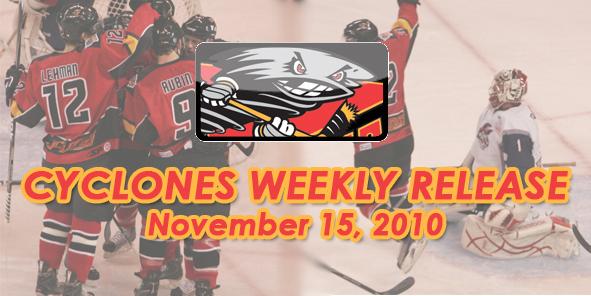 Cyclones Weekly Release: November 15, 2010