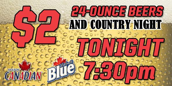 Join us for the FINAL BIG BEER TUESDAY / Country Night!