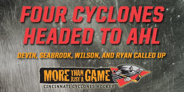 Four Cyclones Headed to the AHL
