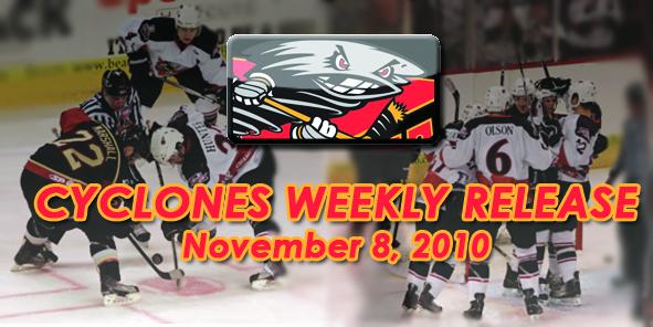 Cyclones Weekly Release: November 8, 2010