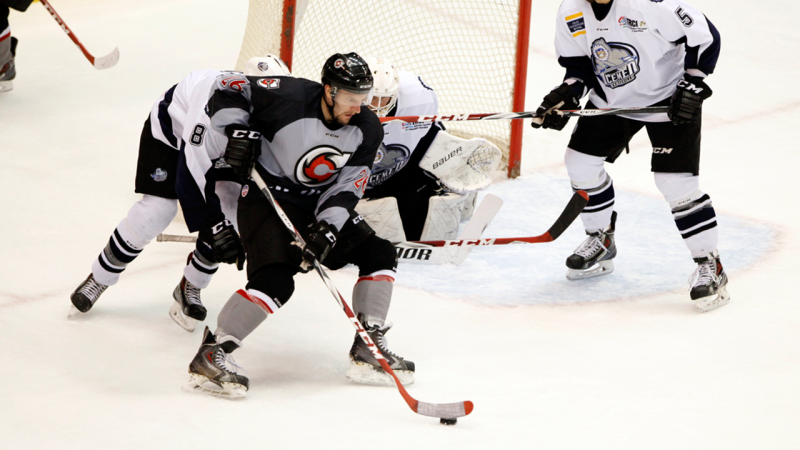 Combs Leads Cyclones Past IceMen, 4-2