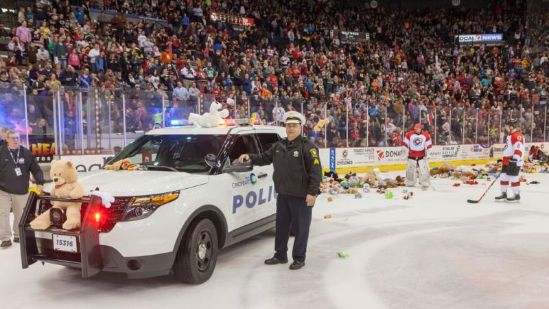 Cyclones Partner With CPD For Annual Teddy Bear Toss