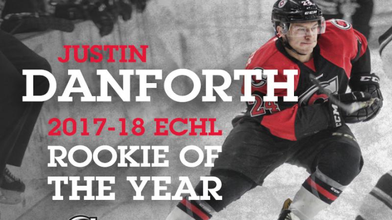 DANFORTH NAMED ECHL ROOKIE OF THE YEAR