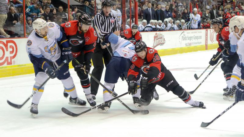 FIVE-GOAL FIRST LEADS CYCLONES TO TWO-GAME SWEEP OF TOLEDO