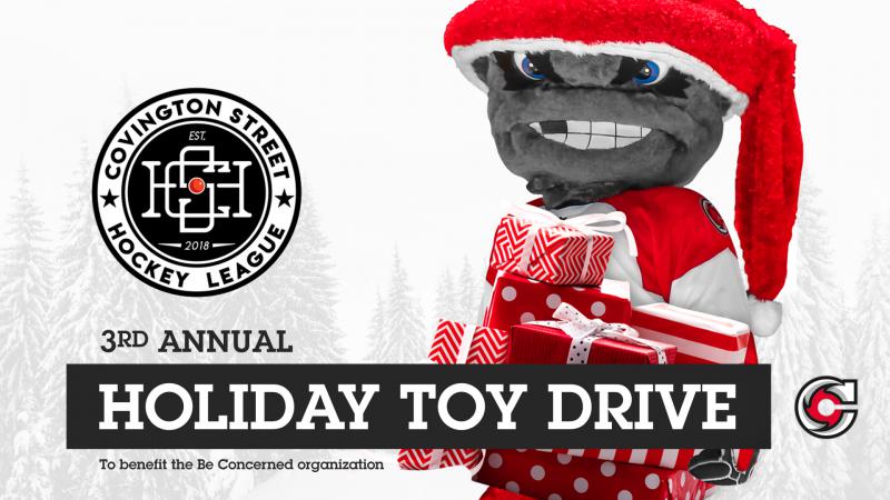 Cyclones Assist On Covington Street Hockey League Toy Drive