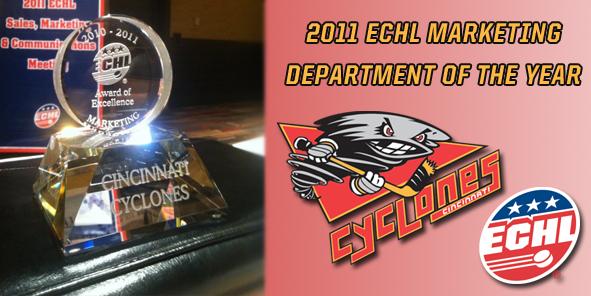 Cyclones Awarded 2011 ECHL Marketing Department of the Year 