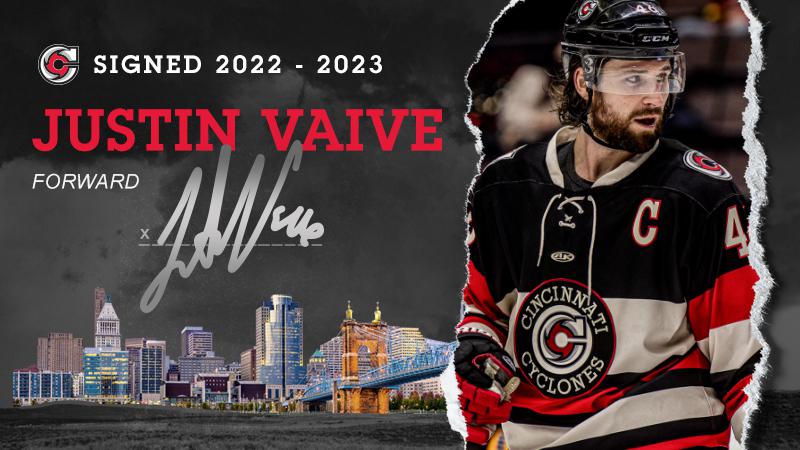 CYCLONES CAPTAIN JUSTIN VAIVE RETURNS FOR 2022-23 SEASON