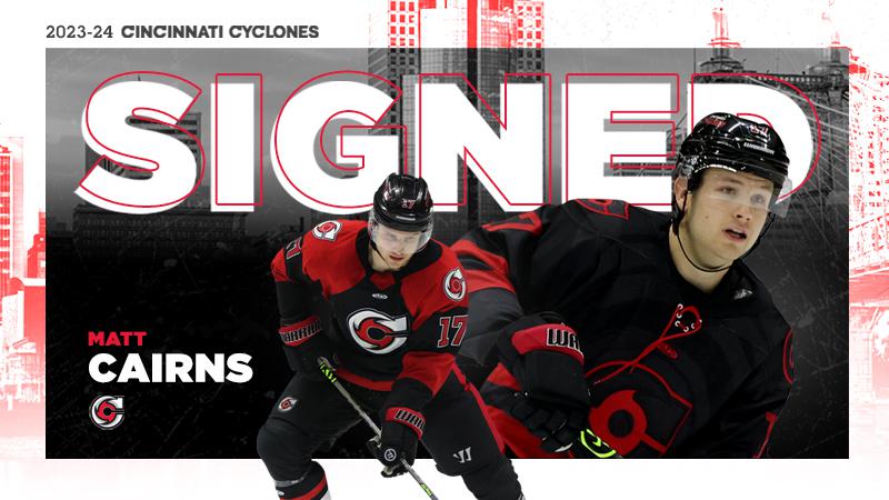 CAIRNS STRENGTHENS BLUE LINE, RE-SIGNS WITH CYCLONES