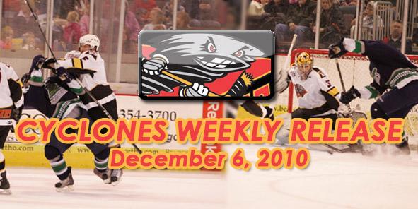 Cyclones Weekly Release: December 6, 2010