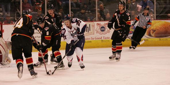 Cyclones Rally to Earn Point, But Fall to Wings 3-2 in OT