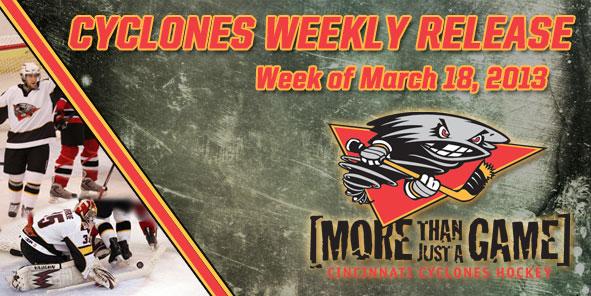 Cyclones Weekly Release - March 18-24, 2013