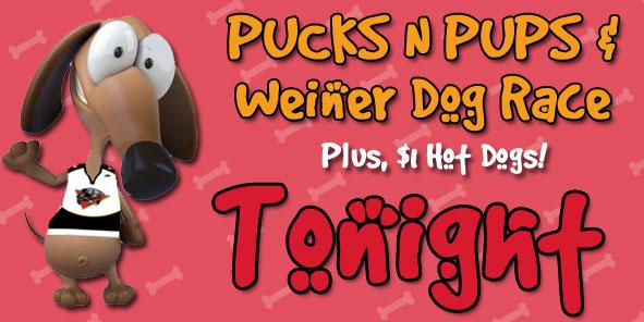Join us for Pucks N Pups TONIGHT!!