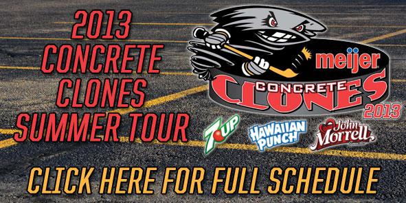 Cyclones Announce 2013 Meijer Concrete Clones Summer Tour