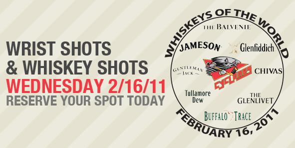 Tonight's Wrist Shots & Whiskey Shots SOLD OUT