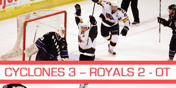Cyclones Triumph in Overtime Over Reading, 3-2