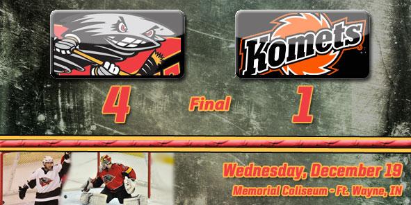 Cyclones Roll Over Komets, 4-1