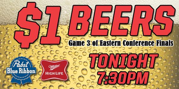 Join us for Game 3 / $1 BEERS TONIGHT!